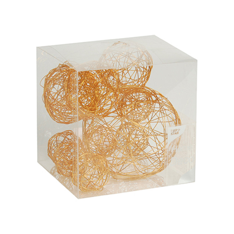 Papstar - Deco Wire ball (assorted sizes) apple green