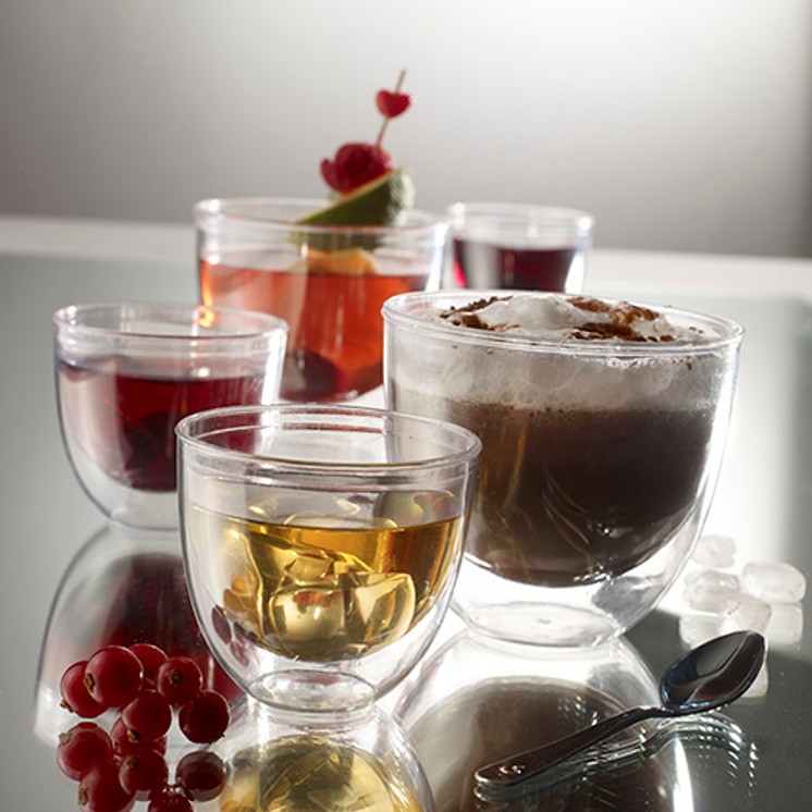 Papstar - Double Wall Cups 220ml Crystal Clear (10pk)