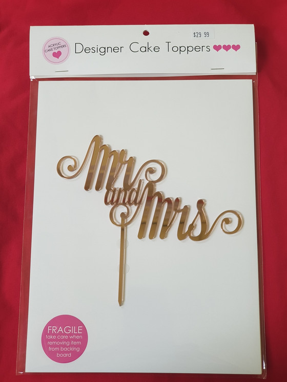 BlackWoodLane - Mr and Mrs Cake Topper (Rose Gold)