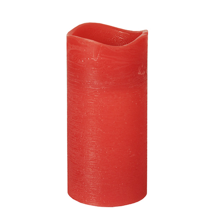 Papstar - Rustic LED Pillar 150mm Red