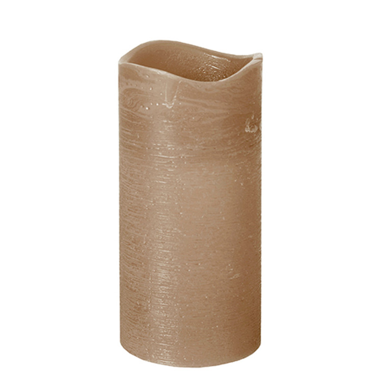 Papstar - Rustic LED Pillar 150mm Taupe