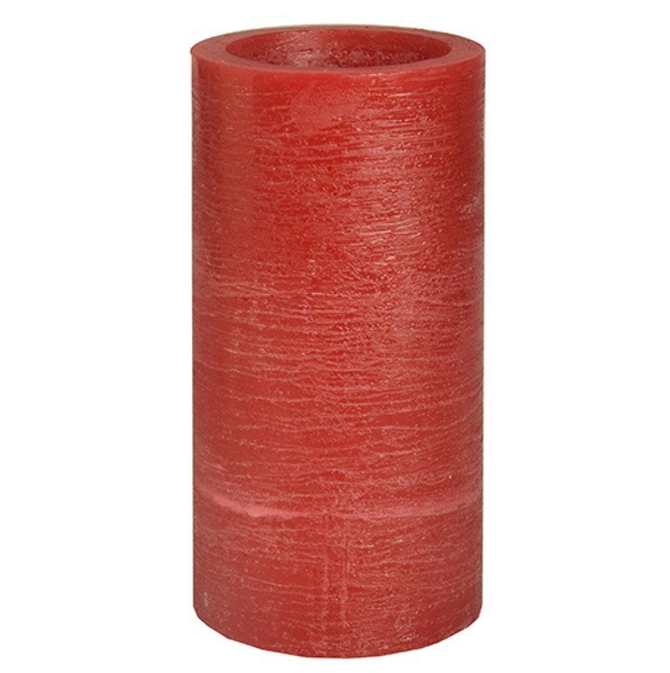 Papstar - Rustic LED Pillar 200mm Red