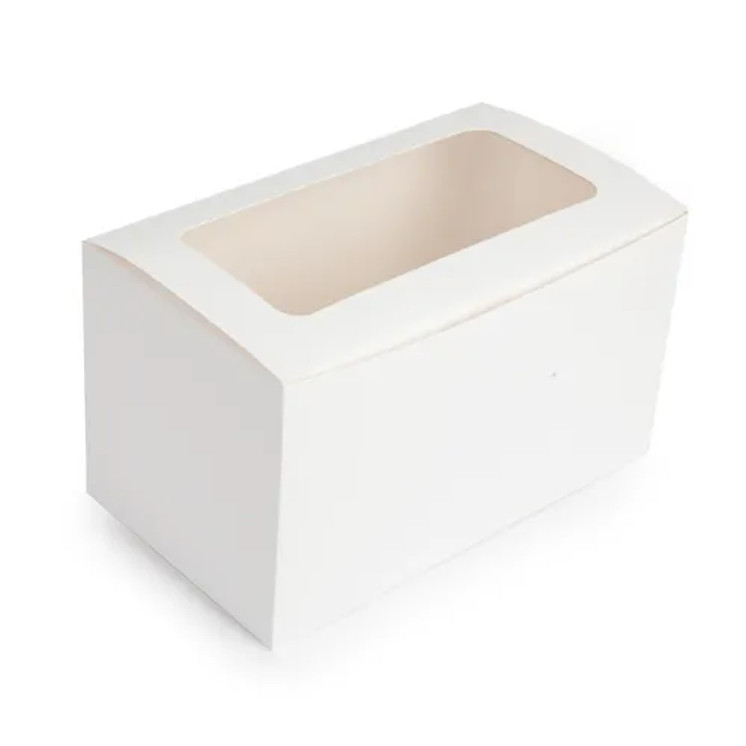 Cupcake Box 2 hole Premium  (4in x 7in x 4in )