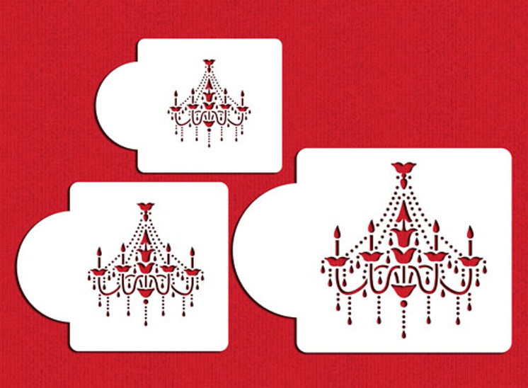 Designer Stencils - Chandelier Set Cake Stencil