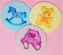 Designer Stencils -  Teddy Bear, Rocking Horse and Bunny Cookie Set (7.62 cm)