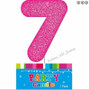 Artwrap Glitter Pink Party Candle - No. 7
