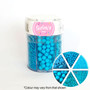 6 Cavity Jar Jimmies/Sequins/Sanding Sugar  BLUE  (200g)