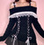 Cable Knit Ribbon Lace up Handmade Sweater (Black)