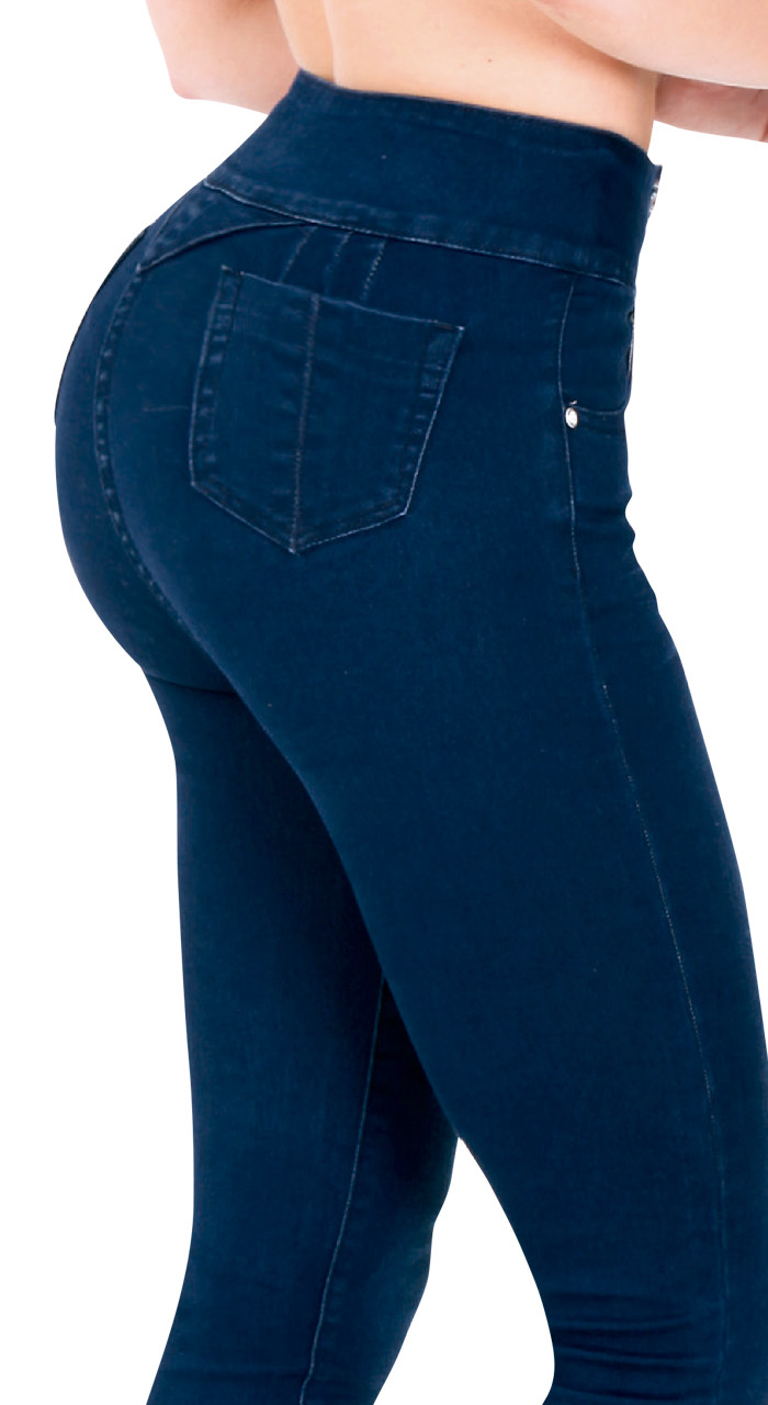 Sawary Pantalón Skinny Super Lipo con Faja Interna - Dark Blue