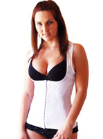 Posture Correction Powernet Vest Front White Posture Correction Powernet Vest Front White