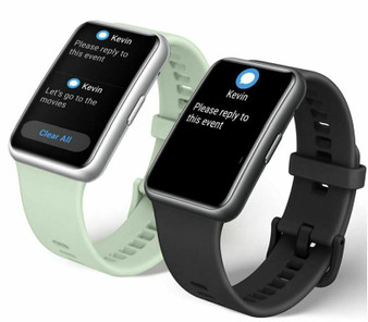 HUAWEI WATCH FIT Graphit Black TIA-B09, MINT GREEN SILICONE STRAP