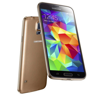 Samsung Galaxy S5 Dual Sim G900fd Gold 5" Quad Core 16MP Android Phone