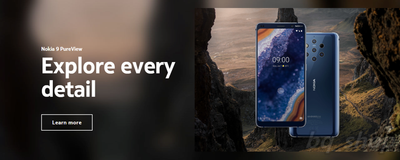 ​Nokia 9 PureView 128GB 6GB Blue 5.99" 5 cameras Android with Playstore International Version OPEN BOX(Unboxing)