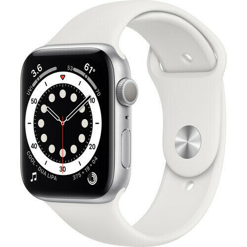 Apple Watch Series 6 GPS 40mm/44mm(Silver) Aluminum, (White Sport Band)