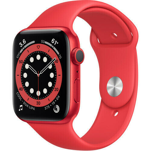 Apple Watch Series 6 GPS, 40mm,/44mm(RED) Aluminum, (RED) Sport Band