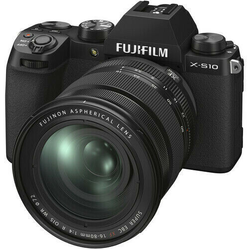 FUJIFILM X-S10 Kit with Fujinon XF 16-80mm f/4 R OIS WR Mirrorless Digital Camera