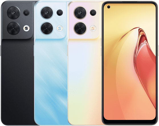 Oppo Reno8 5G 6.43" 90Hz 128GB 256GB 50MP Dimensity 1300 80W 4500mAh