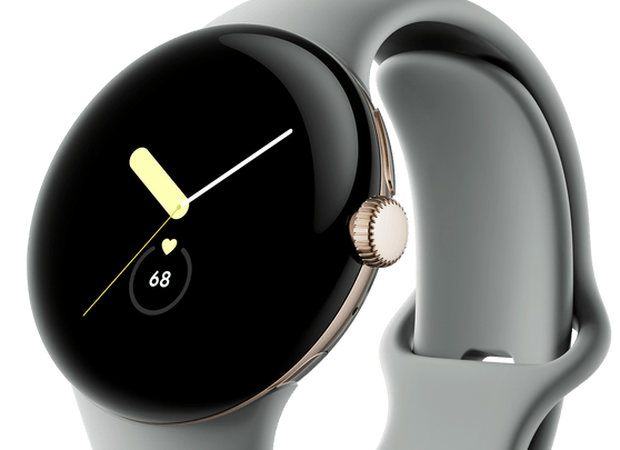 Google Pixel Watch Gold Stainless Steel Smart Watch 41MM With Hazel Active Band