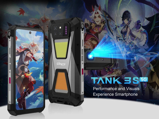 Unihertz Tank 3S 5G 6.79"(16G+16G)RAM/512GB with Projector Rugged Phone