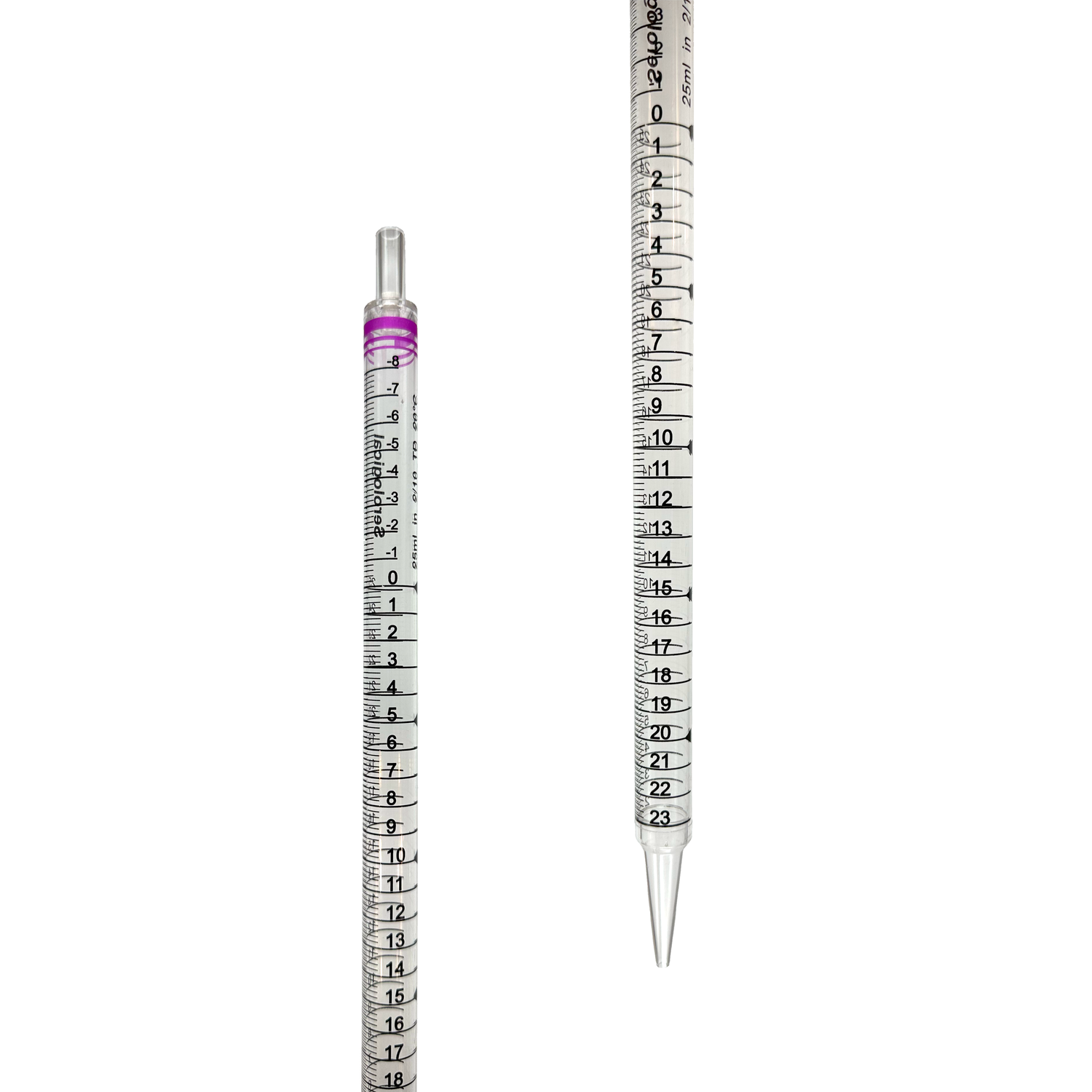 25mL Sterile Serological Pipette Individually Wrapped, Laboratory Grade Polystyrene
