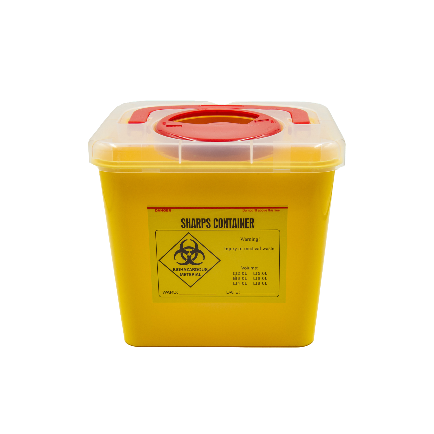 Square 3 Liter Sharp Safety Container