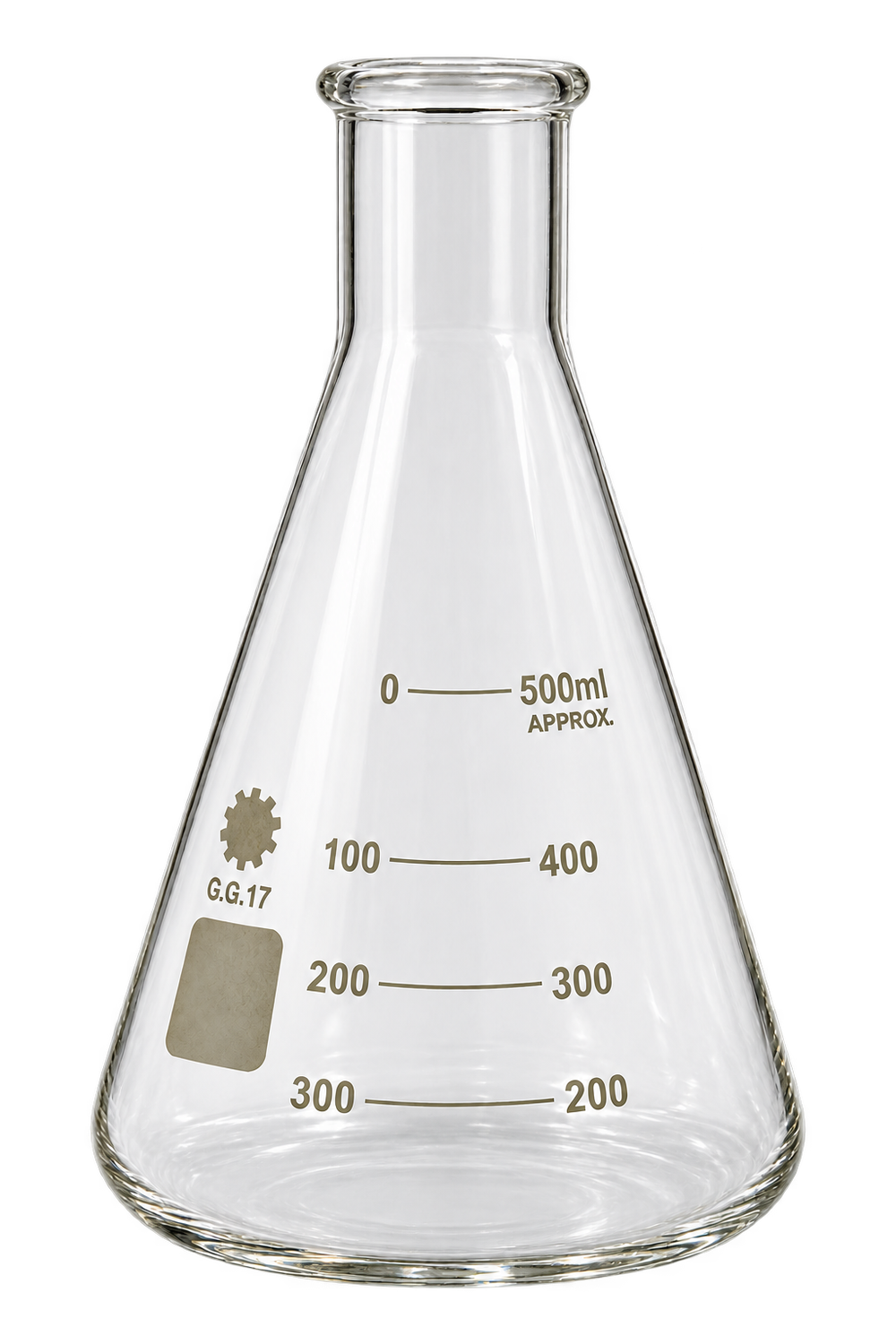 500mL Erlenmeyer Flask, Narrow Mouth with Graduation
