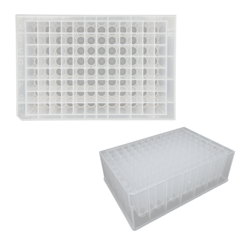 96 Well, 2.2mL Polypropylene Deep Well Plate Square Wells, U-Shaped Bottom