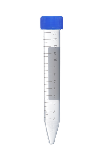 15ml Conical Centrifuge Tube with Blue Screw Cap, Sterile