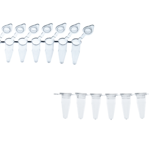 0.2mL PCR 8-Tube Strip with Attached Caps
