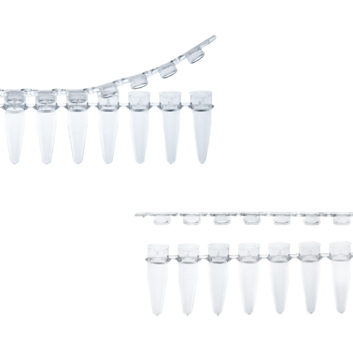 0.2mL PCR 8-Tube Strip with Separate Flat Top 8-Caps