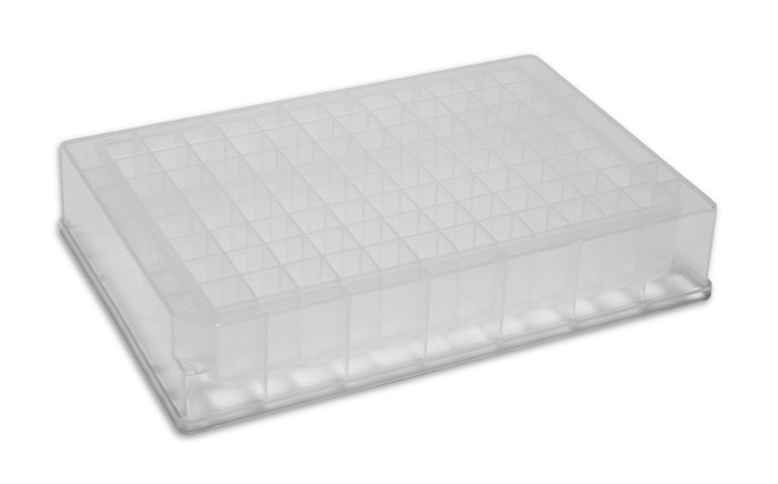 96 Well, 1.2mL Polypropylene Deep Well Plate Square Wells, V-Shaped Bottom