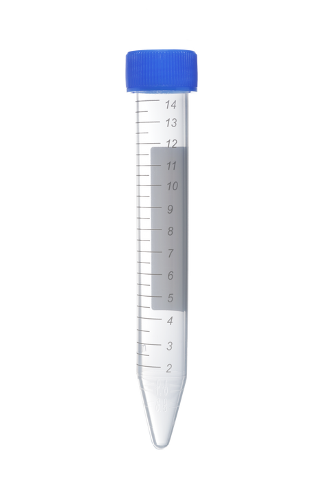 15ml Conical Centrifuge Tube with Blue Screw Cap, Sterile