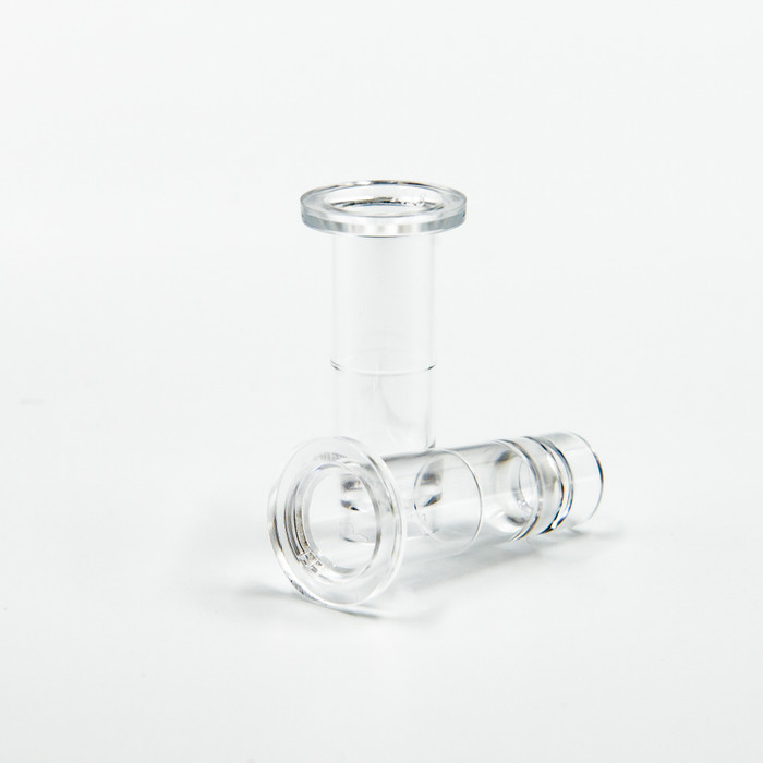 Sample Insert Cup for 13mm Tube, Clear Polystyrene Material
