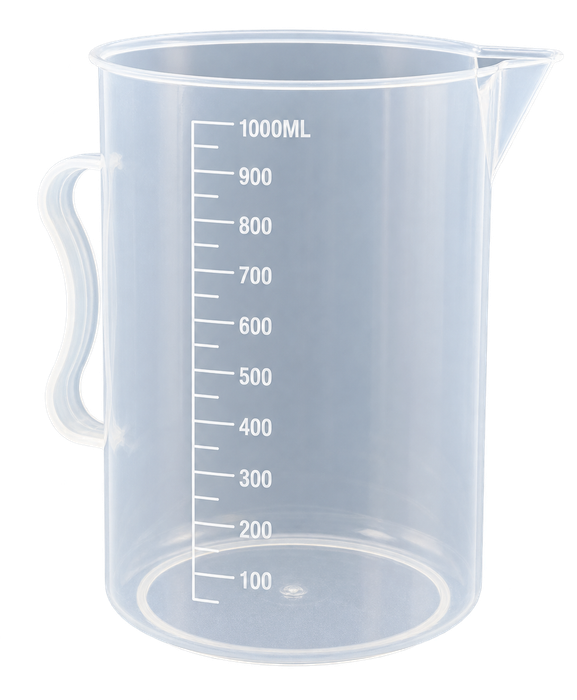 1000ml Graduated Plastic Beaker with Handle