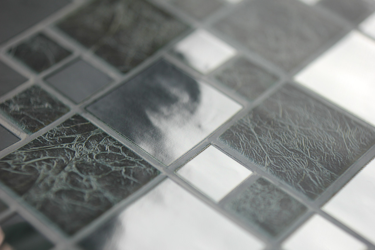 Unique Silver tile stickers for kitchen bathroom wall