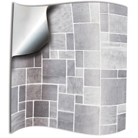 24 Light Grey Bathroom Tile Stickers Kitchen Backsplash Grey Tile transfers 15x15cm Light Grey Tile transfers 6x6 inches
