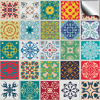 Spanish Moroccan Portuguese Victorian Retro 6x6 inches tile style decals Traditional Mosaic Style tile Stickers Transfers  6x6 inches tiles sticker uk