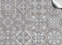 Rustic Grey Tile Stickers Victorian Mosaic Tile Stickers Transfers for 6 x 6
