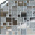 cheap low price Metallic Silver Chrome Kitchen bathroom waterproof 6x6 inches sticks on tile grey silver chrome mirror metallic 6x6 inches backsplash discount uk