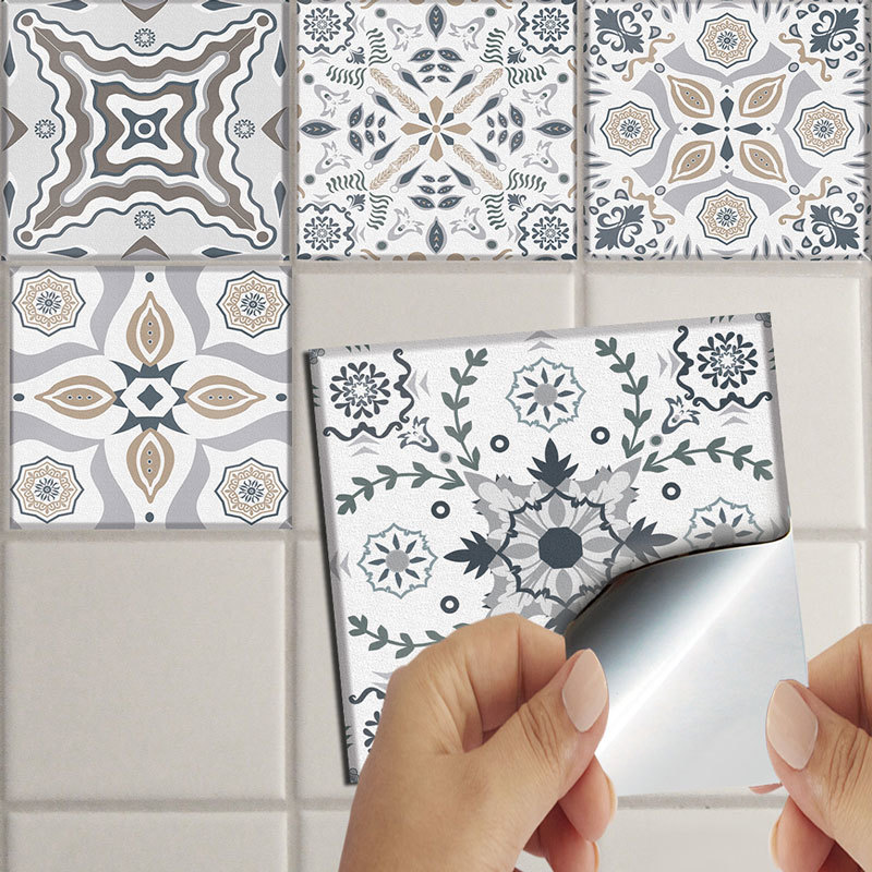 kitchen tile stickers grey