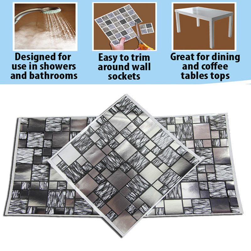 chrome tile stickers