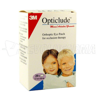 Parches oculares opticlude. caja 20 parches (grande: 8 x 5,7 cm)
