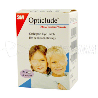 Parches oculares opticlude. caja 20 parches (pequeño: 6 x 5 cm)