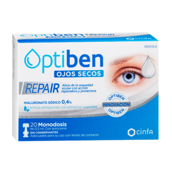 Optiben ojos secos repair 20 monodosis