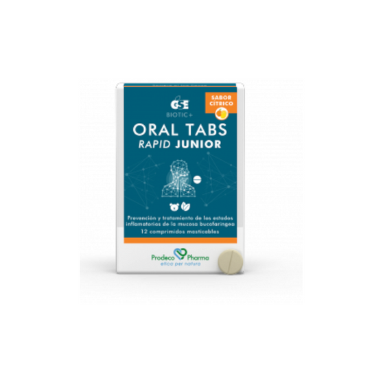 GSE ORAL TABS RAPID 12 COMPRIMIDOS MASTICABLES SABOR CITRICO