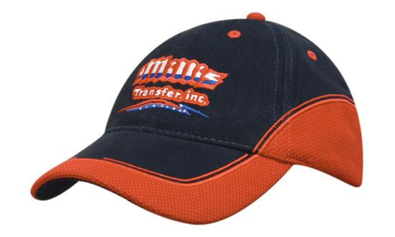 Brushed Heavy Cotton with Mesh Peak and Crown Inserts