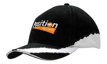 Brushed Heavy Cotton with Sandwich Trim & Inserts/Embroidery on Crown & Peak