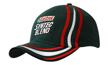 Brushed Heavy Cotton with Sandwich Trim & Embroidered Lines on Crown & Peak