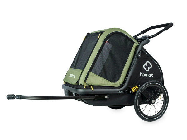 Pluto Dog Trailer Green/Black Medium