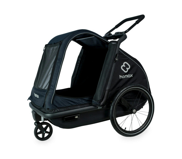 Pluto Dog Trailer Navy/Black Large